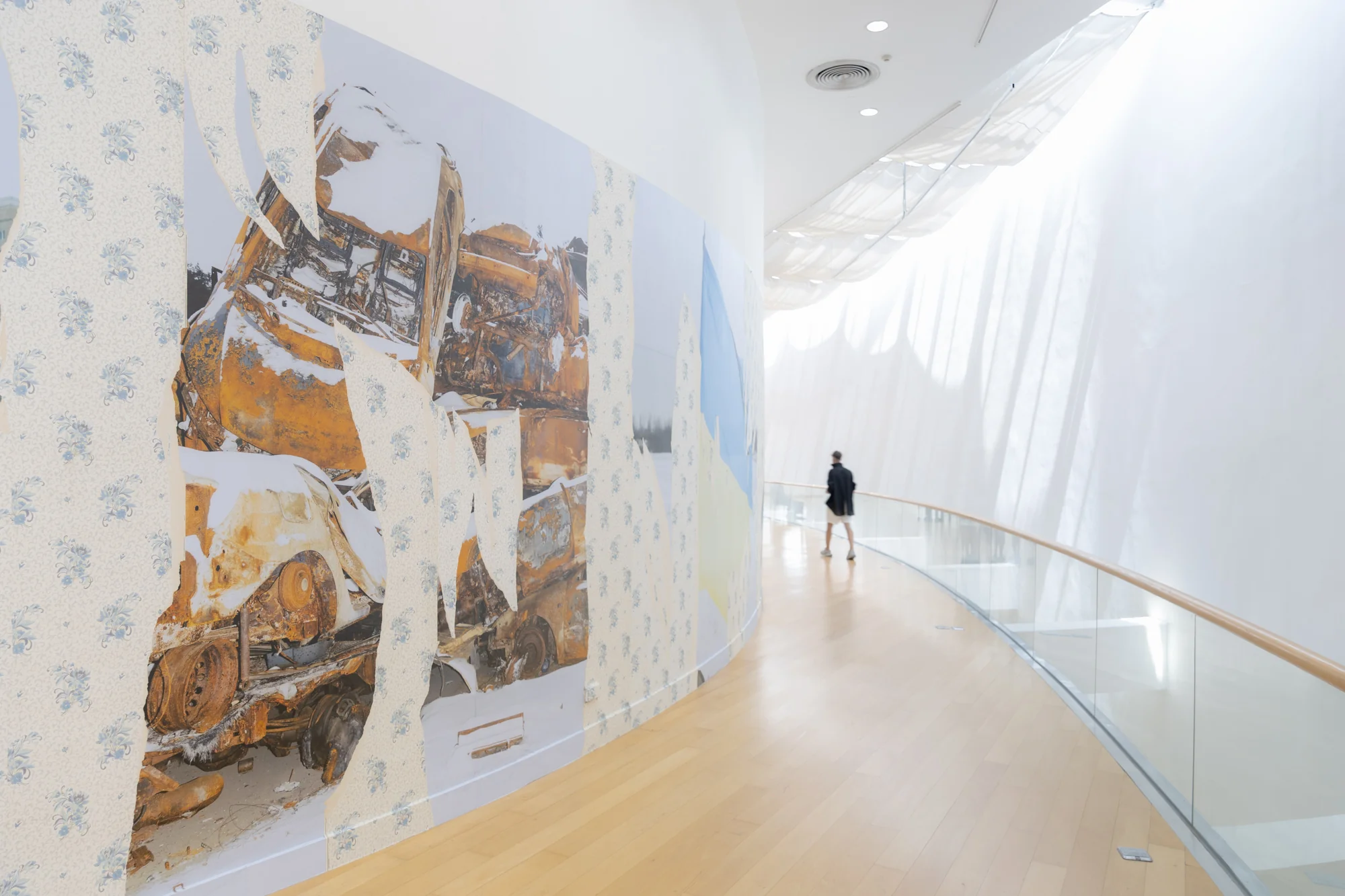 Rafal Milach & Sputnik  Photo Collective, UATLAS. War Migration Record Newspaper, 2022. , 28 x 41 cm. Photo: BACC. Courtesy of BACC © BACC