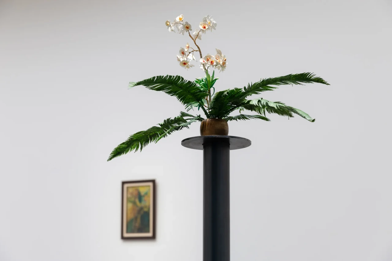 Hyphen – by Grace Samboh, with Andri Setiawan, and Rachel K. Surijata (Indonesia), A roundabout: Blooming mementos, towards monument, 2025. Installation view at The Jim Thompson Art Center.